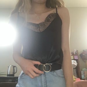 sexy black lace cami